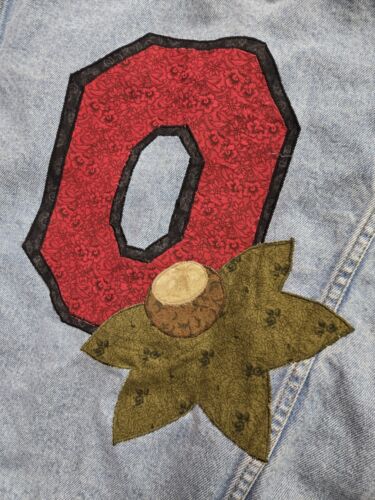 Ohio State Buckeyes Denim Jeansjacke Größe Small blau bestickt individuell OSU Y2K - Bild 2 von 12