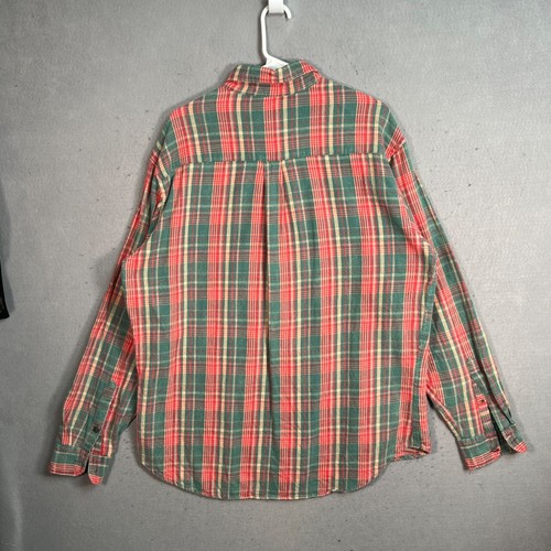 MNML LA Plaid Button-Up Shirt Green & Red Long Sleeve 100% Cotton Mens Large - Picture 2 of 8