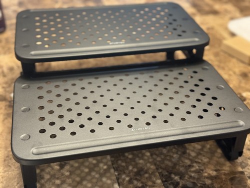 ATUMTEK Grand Moniteur d'ordinateur/ordinateur portable Support Réglable Riser, Noir Lot de 2 - Photo 10/10