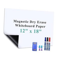 Magnetic Dry Erase Whiteboard Paper Self Adhesive Whiteboard for 12" x 18"