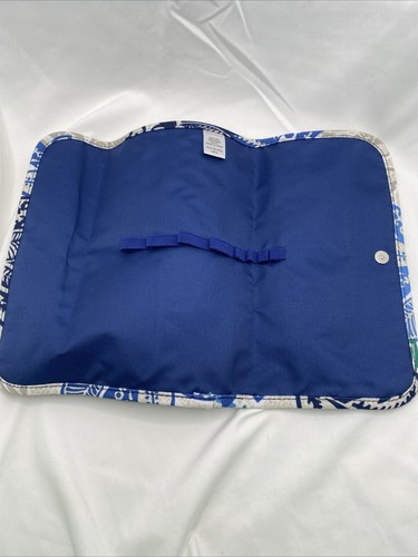 Vera Bradley - Makeup Brush Organizer Travel Case - VBF18 - Blue/cream/grey -EUC - Picture 5 of 7