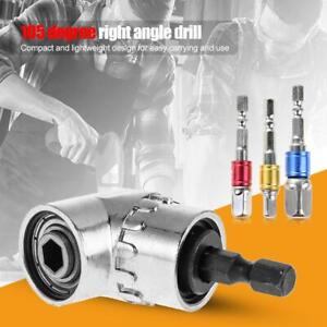 105-Degree-Right-Angle-Drill-Bit-1-4-034-3-8-034-1-2-034-Hex-Shank-Socket-Adapter-Set
