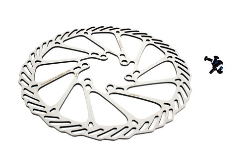 2-Piece Bike Disc Brake Rotors - 160mm 6-Bolt MTB Mountain Road Bike Brakes