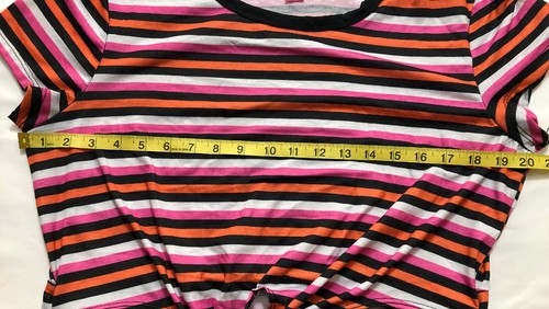No Boundaries Women Pink Striped Casual T-Shirt Dress Size 3XL (21) - Picture 5 of 8