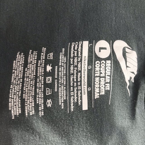 Nike Floral Graphic Tee Size Large Regular Fit Gray Tropical Spell out - Picture 4 of 5