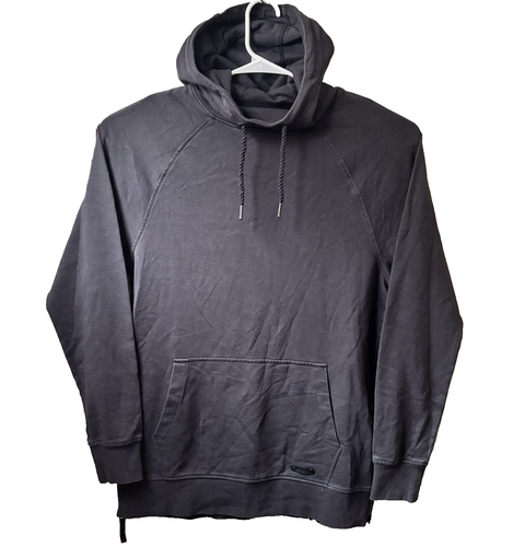 Bench Mens Medium Pullover Sweatshirt Hoodie Gray Zippers Relaxed Casual Urban