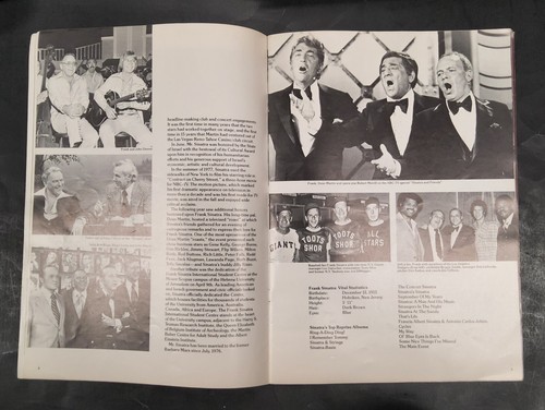 Frank Sinatra 1978 Tour Program - Picture 4 of 4