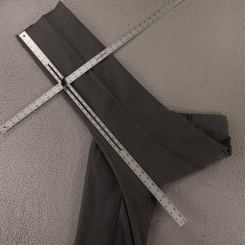 Hart Schaffner Marx Suit XL Gray Marled Pinstripe 100% Wool 40R 34x30 - Picture 23 of 24