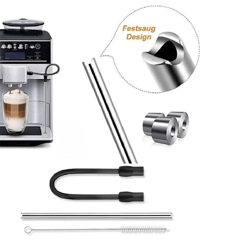 3tlg Silikon Milchschlauch & Reinigungsbürste Für Siemens EQ6 Kaffeevollautomat - Bild 5 von 12