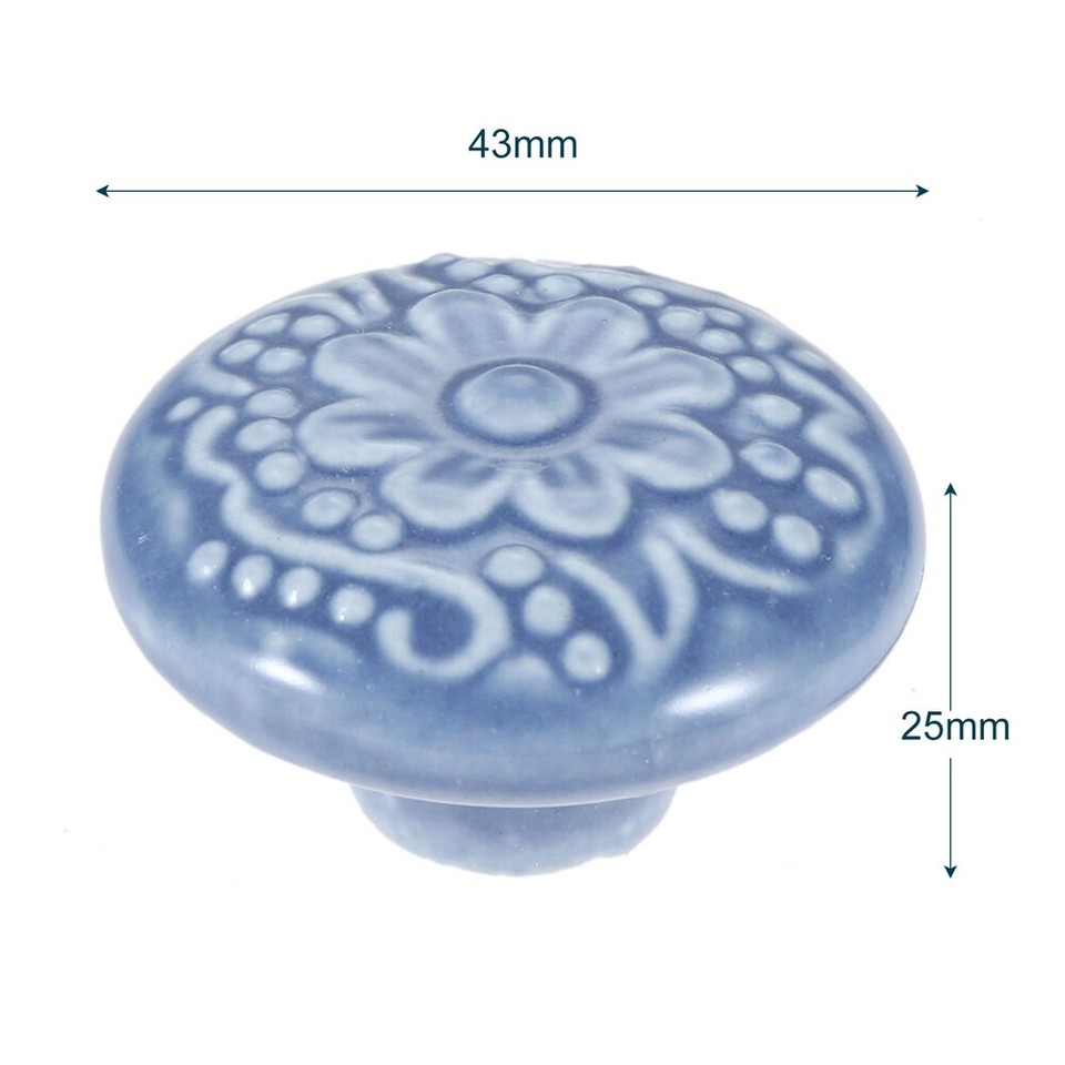 Ceramic Door Knob Pull Handle Furniture Decor Cupboard Kitchen