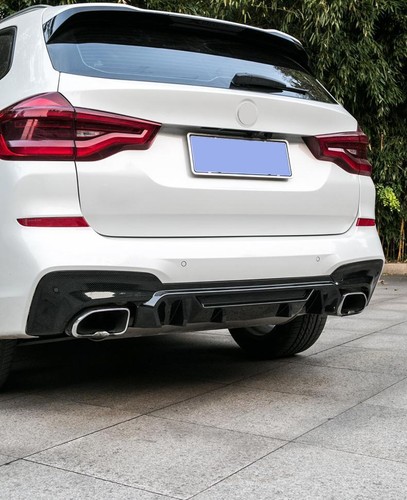 For BMW X3 G01 M40i Sport 18-19 Carbon Look Rear Bumper Diffuser Lip Spoiler - Picture 3 of 12