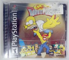 Sony PlayStation 1 The Simpsons Wrestling Black Label Video Game Complete in Box