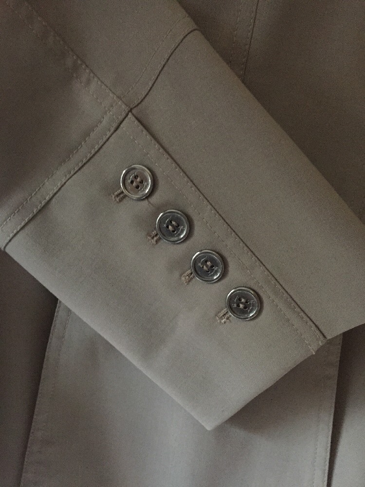Authentic Burberry Grey Wool Military Style Coat Jacket US 10 UK 12 Excellent image 7
