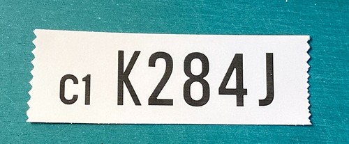 1968 302-4V ENGINE-AUTOMATIC - ENGINE CODE VINYL STICKER DECAL - FORD MUSTANG - 第 1/2 張圖片