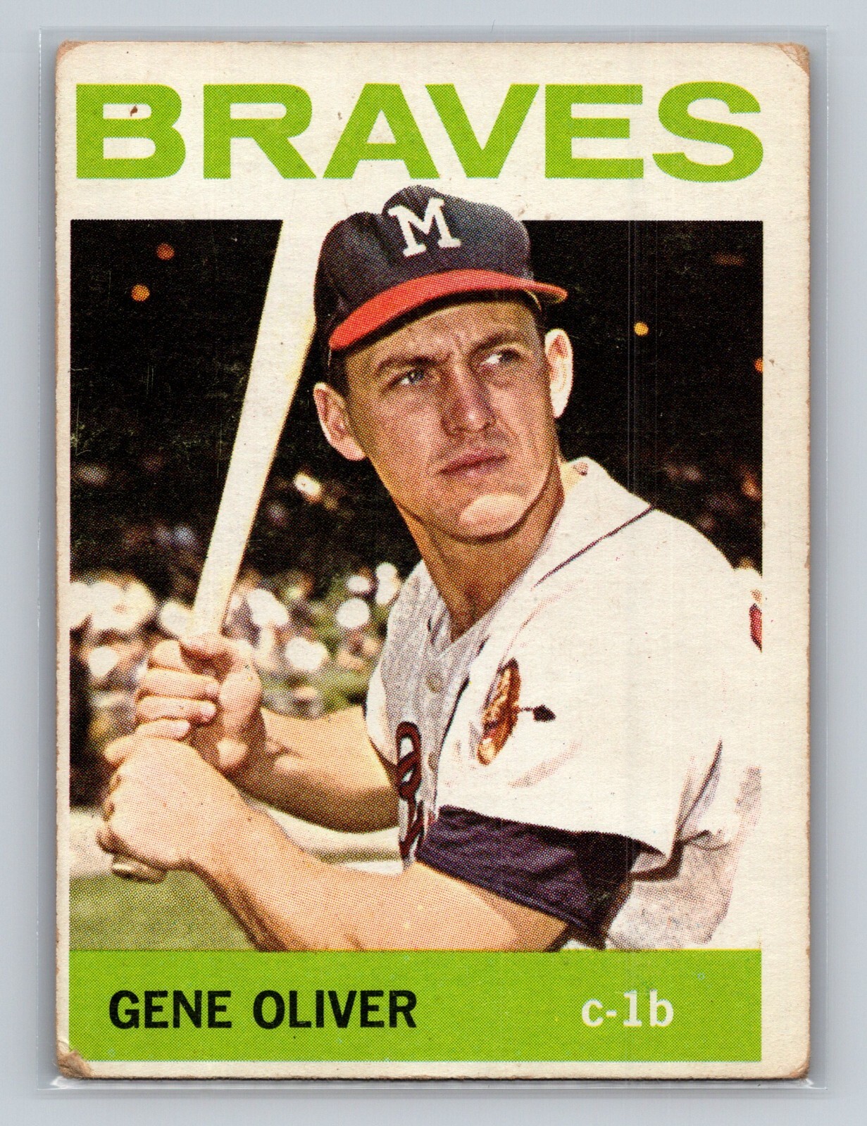 1964 Topps Gene Oliver Milwaukee Braves Card #316 *Poor Corner Wear*