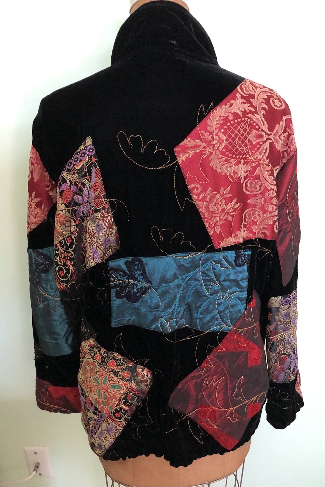 CHICO’S DESIGN JACKET COLORFUL PATCHWORK VELVET E… - image 6
