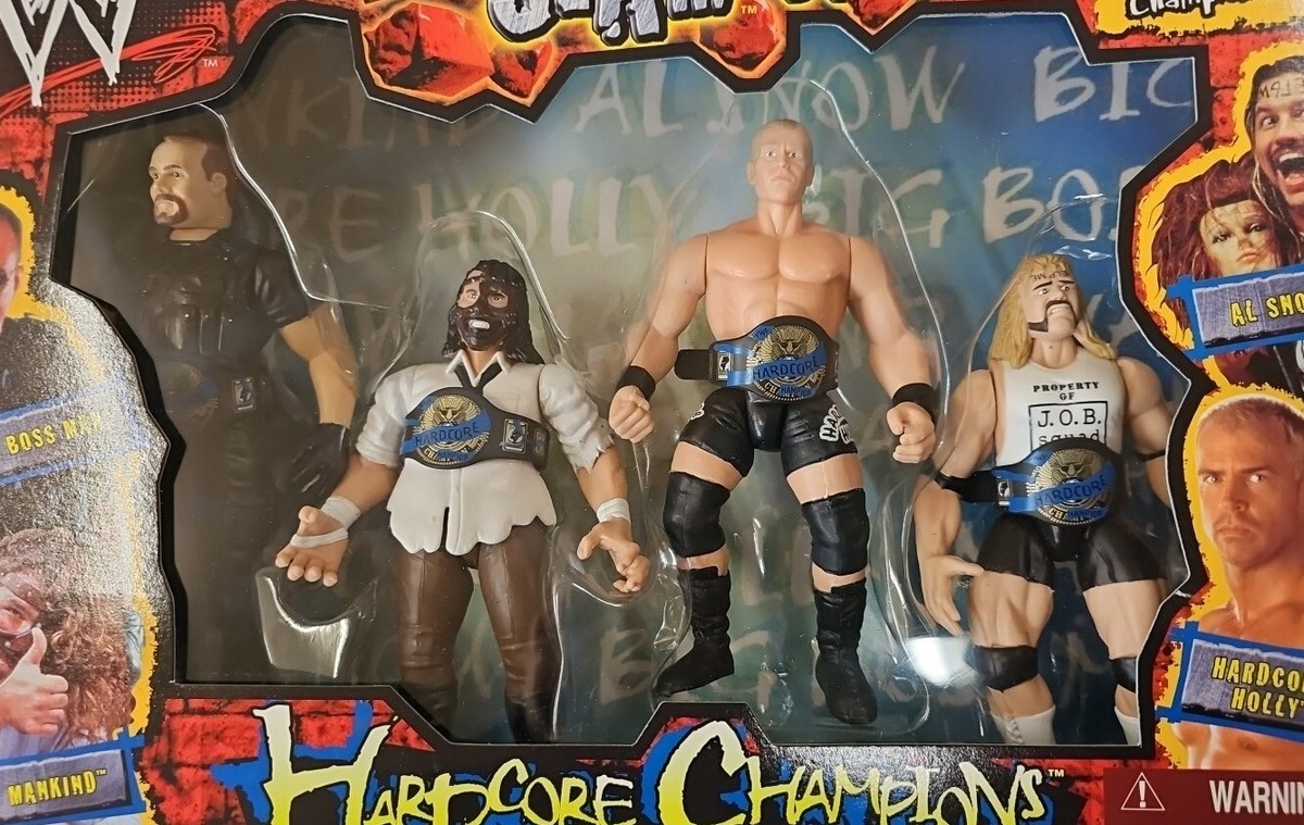 WWE WWF SUMMER SLAM 99 HARDCORE CHAMPIONS FIGURE SET SEALED 1999