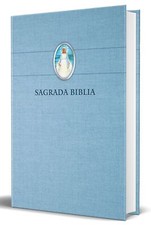 Biblia Cat lica en espa ol. Tapa dura azul con Virgen Milagrosa en cubierta