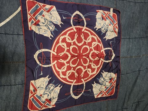 Rare Authentic 80s Made in Italy Banana Republic vintage silk twill scarf - Picture 2 of 7