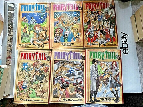 Fairy Tail Set volúmenes 1-12 manga (inglés) lote de libros de Hiro Mashima - Imagen 2 de 6