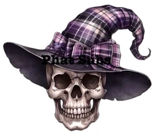 Sublimation Print Witchy Skull Ready To Press Heat Transfer