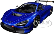 MCLAREN 720S GT3 AZURE BLUE METALLIC 1/18 MODEL CAR BY AUTOART 81970