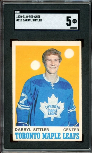 1970-71 OPC O-PEE-CHEE NHL 218 Darryl Sittler HOF Rookie SGC 5 EX Maple Leafs RC