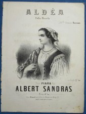 ALBERT SANDRAS PARTITION POLKA MAZURKA ALDÉA 1859 TELORY-EMY CLÉMENCE MARCEAUX