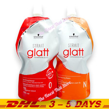 Schwarzkopf Glatt No 0 Hair Straightener Rebonding Straightening Cream 400ml set