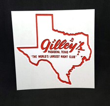 Gilley's Nightclub Sticker, Pasadena Texas, Gilleys Vintage Style Decal