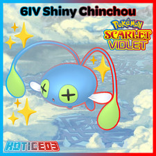 ✨ SHINY 6IV CHINCHOU ✨ Pokemon SCARLET and VIOLET - Indigo Disk DLC NEW lv1