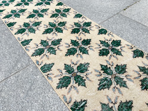 VERBLASSTES STAMMES DESIGN ANTIK TÜRKISCH HANDGEKNÜPFT WOLLE LANG FLUR LÄUFER TEPPICH - Bild 7 von 13