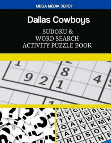 Dallas Cowboys Sudoku And Word Search Activity Puzzle Book By Mega 