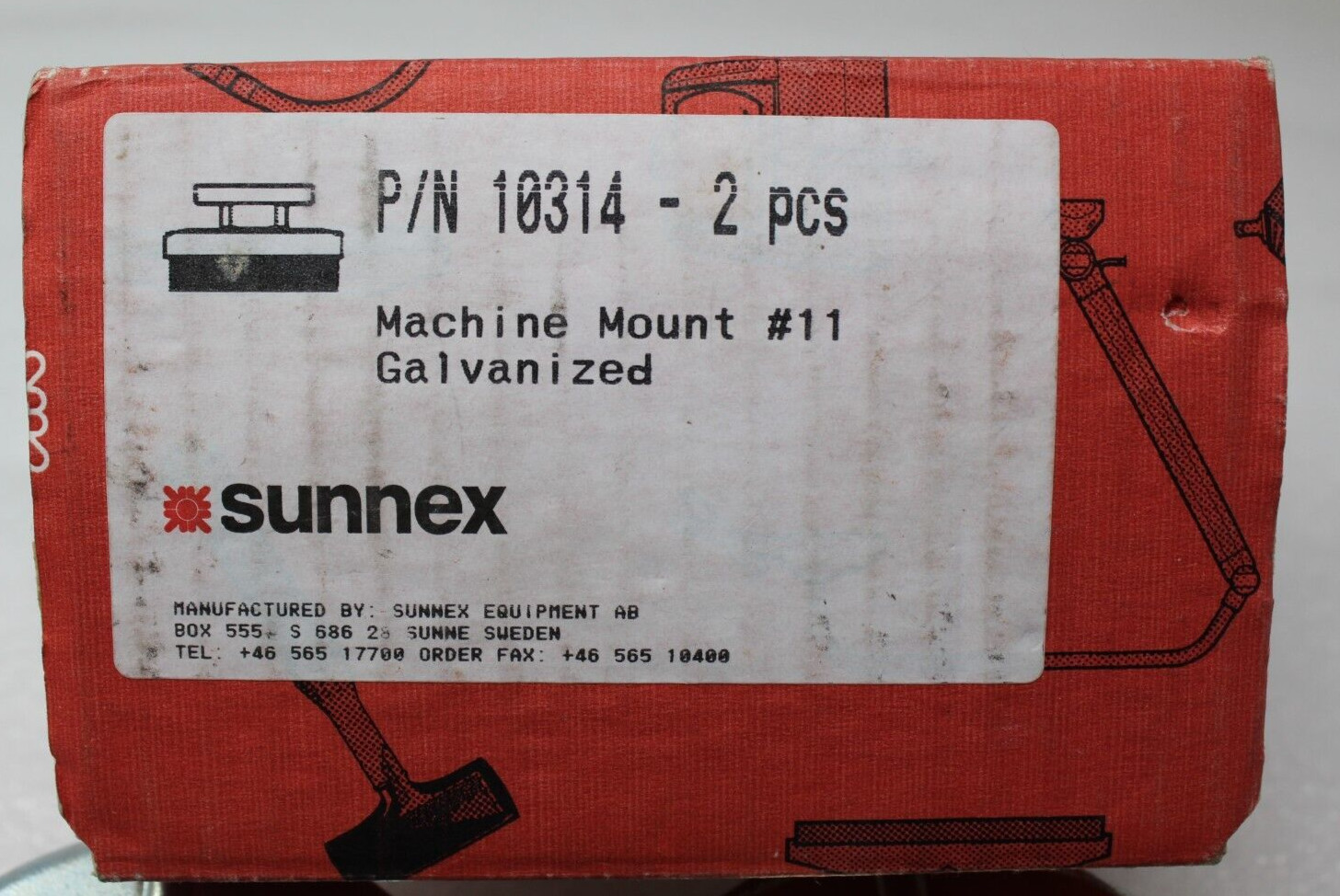 NEW  2 PCS Sunnex 10314 Galvanized Machine Mount