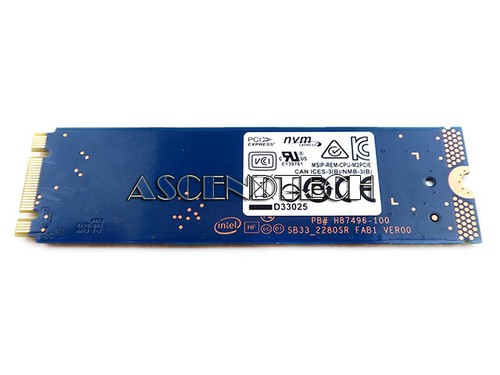 INTEL MEMPEK1W016GAH 16GB M.2 2280 PCIE 3.0 X2 NVME OPTANE MEMORY SSD 925507-001 - Picture 2 of 2