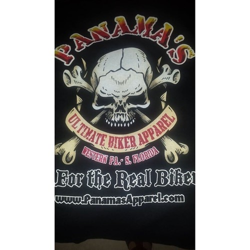 Panamas Ultimate Biker Apparel T-Shirt XL Black Skull Design - Picture 4 of 8