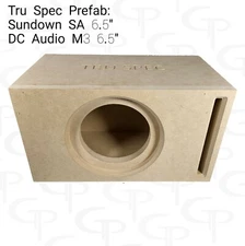 TRU SPEC Prefab Single 6.5" Subwoofer Enclosure Box Sundown SA / DC M3