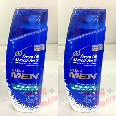 2x Head and Shoulders Ultra Men Cool Menthol Cooling Anti Dandruff Shampoo 135ml