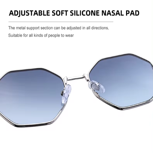 Sonnenbrille "Poppy" Qualität Damen Herren Achteck Metallgestell Farbverlauf UV polarisiert - Bild 7 von 27