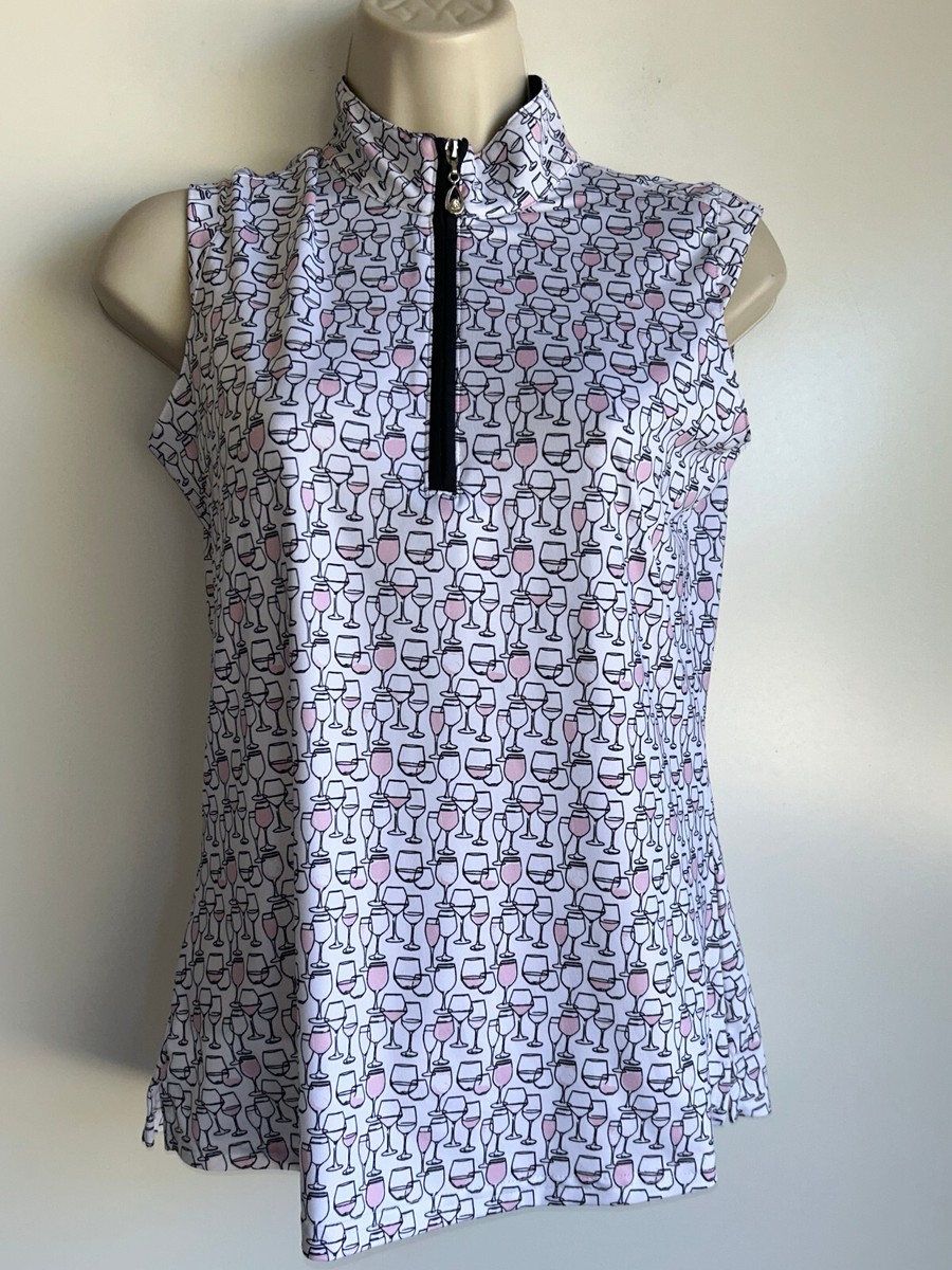 San Soleil 1/4 Zip Sleeveless Golf Sun Top Size XS Wine Glass | eBay