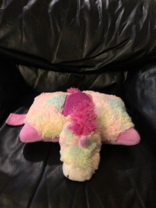 Pillow Pets Dream Lites 2012 Soft Stuffed Rainbow Unicorn Plush