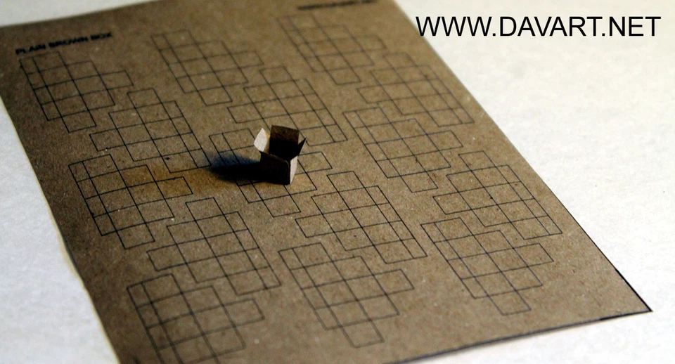* DAVE'S DETAILS HO 1:87 SCALE PLAIN BROWN BOXES FOR DIORAMA AND SCENERY DETAIL - Image 2 of 2