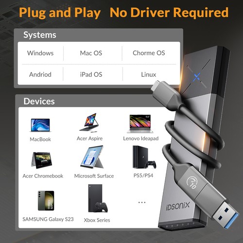 M.2 NVMe SATA NGFF USB 3.2 GEN 2 Adapter Externes SSD Gehäuse Case 10Gbps TYP C - Bild 8 von 9
