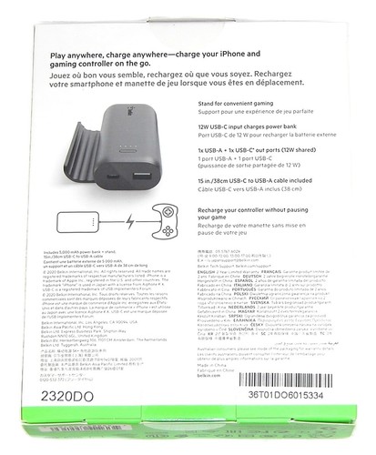 NEW Belkin BPZ001btBK-APP Boost Charge USB-C USB-A Power Bank 5K + Stand Play - Picture 6 of 7