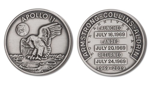 50th Anniversary APOLLO 11 MOON LANDING COIN 1969 PIN UP Astronaut BUZZ ALDRIN - Picture 14 of 24