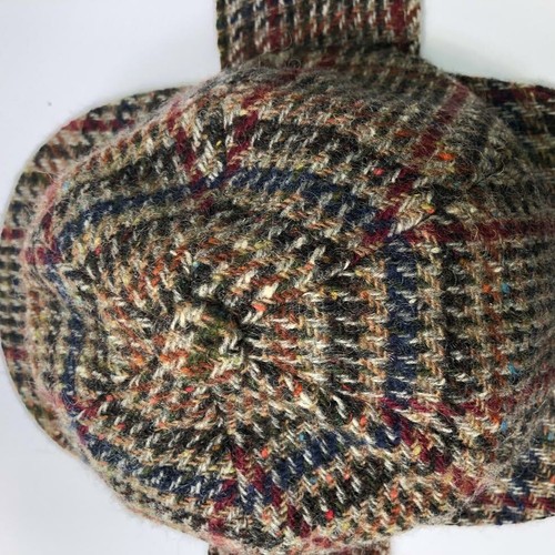 Mens VTG Irish tweed Sherlock Holmes cap hat Jonathan Richard, Ireland - nice M - Picture 5 of 5