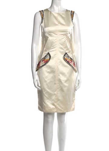 6K Chanel Vintage 2009 White Crystal Sequin Evening Party Dress 34 36 2 4 Top S - Picture 7 of 24