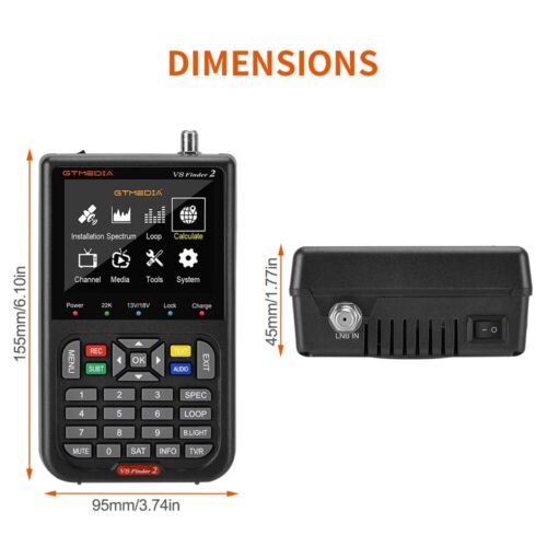 Buscador de satélite Detector de señal digital Receptor LCD para ajustar plato de TV vía satélite - Imagen 6 de 18