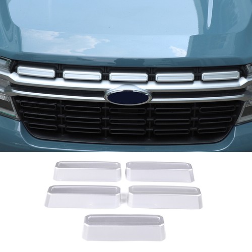 ABS Silver Front Hood Grill Cover Bonnet Trim fits For Ford Maverick 2022-23 - 第 1/12 張圖片