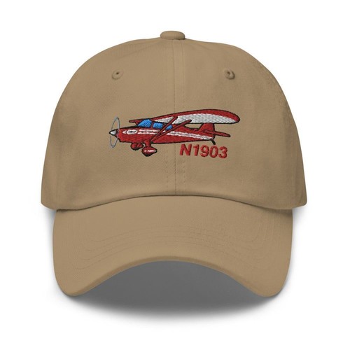 Gorra clásica bordada para avión Flyboy Toys Stinson Voyager - agrega tu N# - Imagen 11 de 12
